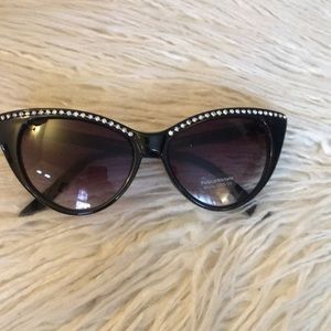 New - Black rhinestone sunglasses